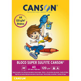 Bloco De Desenho Liso Canson Linha Infantil 7094 120 G m A3