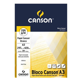 Bloco De Desenho Universitario Canson A3 200g 20 Fls Branco