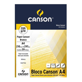Bloco De Desenho Universitario Canson A4 200g 20 Fls Branco