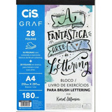 Bloco De Exercícios De Lettering Cis A4 Com 28 Folhas 180g