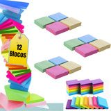 Bloco De Nota Post Auto Adesivo Cubo Colorido It 1200 Folhas
