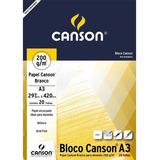 Bloco De Papel Canson Desenho Branco 200g A3 20 Folhas