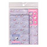 Bloco De Papel De Carta Importad Japão Snoopy Little Friends