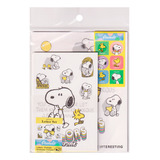 Bloco De Papel De Carta Importado Do Japão Snoopy Colors