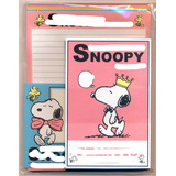 Bloco De Papel De Carta Importado Japão Snoopy King