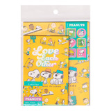 Bloco De Papel De Carta Importado Japão Snoopy Love Each