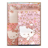 Bloco De Papel De Carta Importado Sanrio Hello Kitty Hearts