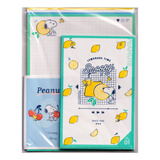 Bloco De Papel De Carta Importado Snoopy Lemonade Time