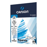 Bloco De Papel Desenho A4 Aquarela 12 Folha E Canson 300g 