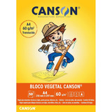 Bloco De Papel Vegetal A4 60g 50 Folhas Canson