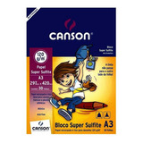 Bloco Desenho A3 Canson 120g Super Sulfite 30 Folhas