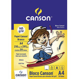 Bloco Desenho A4 Branco 140g Canson 20un Arte Tecnico