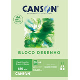 Bloco Desenho A4 Branco 180g C 20 Folhas Canson