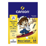 Bloco Desenho A4 Canson 140g Branco 20 Folhas