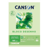 Bloco Desenho A4 Estudante Canson 180g 20 Folhas Branco