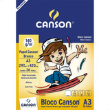 Bloco Desenho Branco Ca Grain Canson Linha Infantil 140