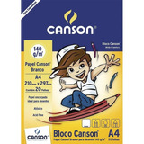 Bloco Desenho Branco Ca Grain Canson Linha Infantil 140