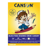 Bloco Desenho Creme Infantil 20 Fls A3 140gm Canson