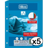Bloco Fichário Tilibra 4 Furos Colorido 96f Pacote C 5