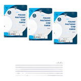 Bloco Fichário Universitário Branco Monobloco S D 96 F Kit 3