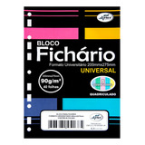 Bloco Fichário Universitário Candy Quadriculado 90g 40 Folha
