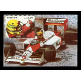 Bloco Filatélico Ayrton Senna Campeão Mundial F1 L 1837