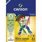 Bloco Layout Canson Linha Infantil 7075 63 m A3 50 Folhas