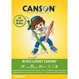 Bloco Layout Canson Linha Infantil 7075 63 m A3 50 Folhas