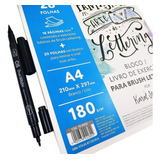 Bloco Livro De Exercícios Para Brush Lettering Cis E Caneta