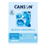 Bloco Papel Canson Aquarela A4 300g 12 Folhas