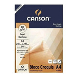 Bloco Papel Canson Croquis Manteiga 40g A4
