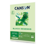 Bloco Papel Canson Desenho 200 Branco 200g A4 20 Folhas