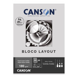 Bloco Papel Canson Layout 180g A4