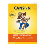 Bloco Papel Canson Vegetal Liso A3   60g   50 Folhas