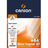 Bloco Papel Canson Vegetal Liso A3 90g 50 Folhas
