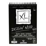 Bloco Papel Canson Xl Dessin Noir Preto A5 150g 20 Folhas
