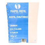 Bloco Papel Refil Pautado Caderno Inteligente 200 Folhas
