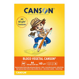 Bloco Papel Vegetal A4 Canson 60g Escolar 50 Folhas