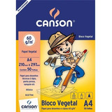 Bloco Papel Vegetal Escolar 50fls A4 60g Canson
