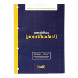 Bloco Para Fichário A4 Folhas Brancas Pontilhadas 90g m Nali