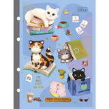 Bloco Para Fichário Colegial Purrfect Cats 80 Folhas Tilibra