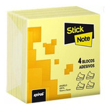 Bloco Post it Refil Stick 76x76 Magic C 4 Blocos 100fls