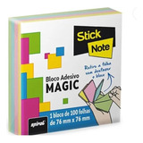 Bloco Post it Refil Stick Magic 76x76 C 1 Blocos 100fls