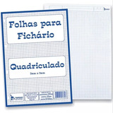 Bloco Refil Fichário Quadriculado 0 5x0 5cm C 50 Fls 4 Furos