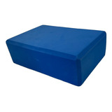 Bloco Tijolo De Pilates Yoga Funcional Em Eva Kit C 2 Peças Cor Azul