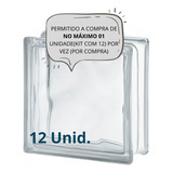 Bloco Tijolo De Vidro Incolor 19x19 Com 12 Unidades