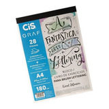 Bloco Treino Prática Exercícios Lettering A4 180g Cis 28fls