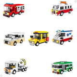 Blocos Carrinho Ambulância Bombeiro 90 Peças Infantil