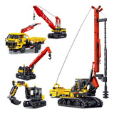 Blocos De Montar 4em1 Perfuratriz Caminhão Retro E Comp Lego