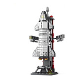 Blocos De Montar Brinquedo Foguete Nave Espacial 107 Peças